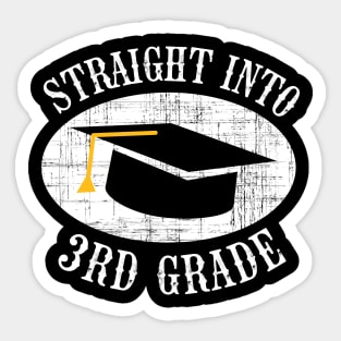 Straight Into 3rd Grade Back To School Gift Sticker